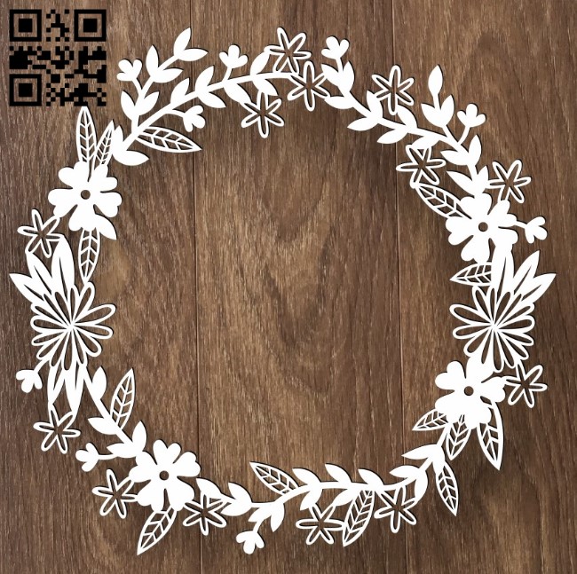 Wreath E0016983 file cdr and dxf free vector download for laser cut