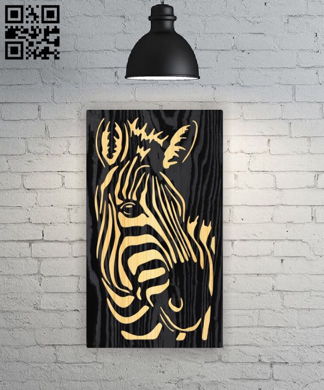 Zebra panel E0017122 file cdr and dxf free vector download for laser cut plasma