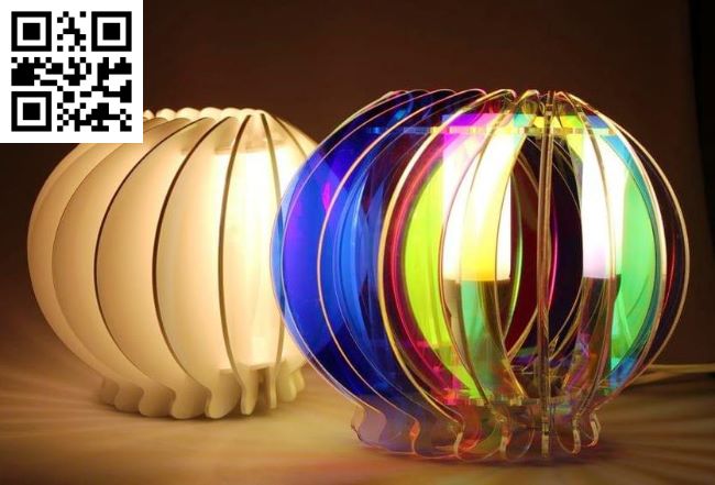 Acrylic lamp E0017206 file cdr and dxf free vector download for laser cut