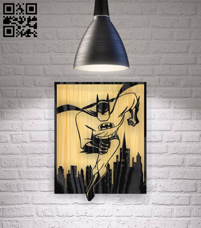 Batman wall decor E0017344 file cdr and dxf free vector download for Laser cut plasma