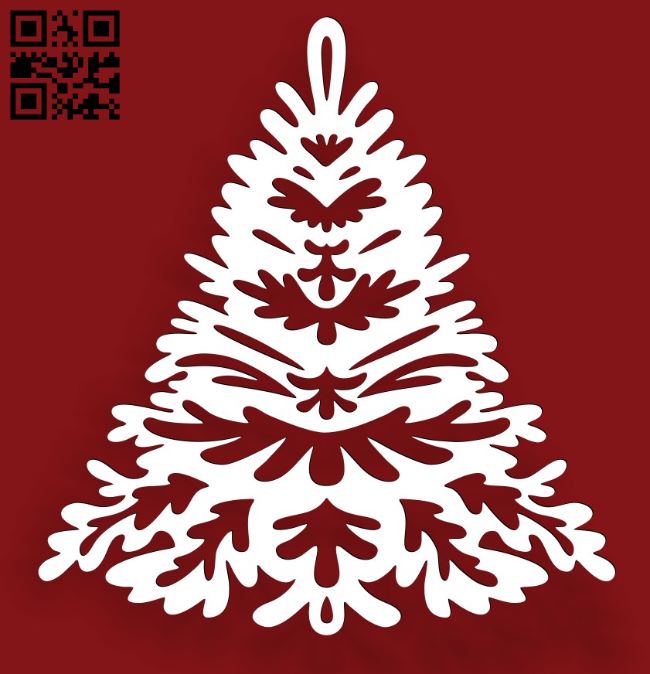 Christmas tree E0017376 file cdr and dxf free vector download for laser cut