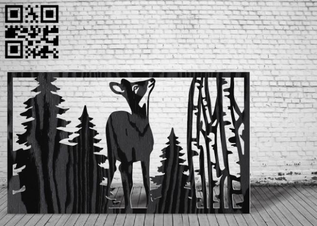 Deer E0017148 file cdr and dxf free vector download for laser cut
