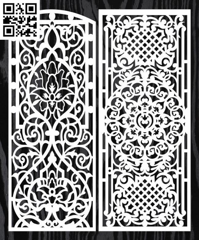 Design pattern panel screen E0017341 file cdr and dxf free vector download for Laser cut CNC