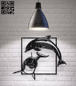 Dolphin E0017221 file cdr and dxf free vector download for laser cut plasma