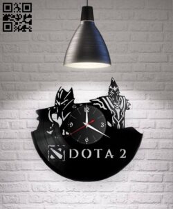 Dota clock E0017415 file cdr and dxf free vector download for laser cut