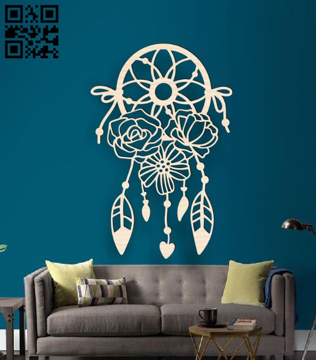 Dream catcher E0017183 file cdr and dxf free vector download for laser cut plasma