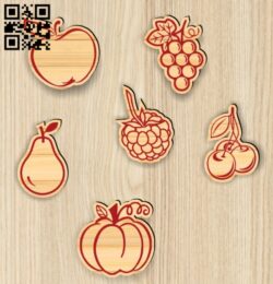 Fruit E0017391 file cdr and dxf free vector download for laser cut