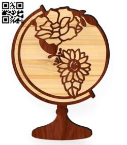 Globe E0017182 file cdr and dxf free vector download for laser cut plasma