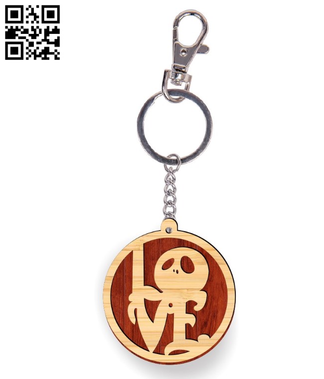 Halloween key chain E0017406 file cdr and dxf free vector download for laser cut