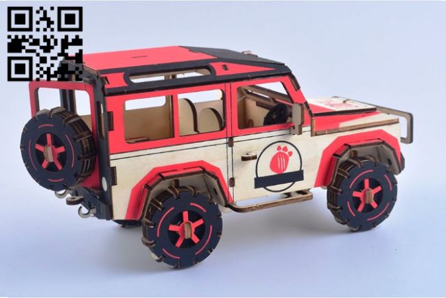 Land Rover Defender car E0017277 cdr and dxf free vector download for laser cut