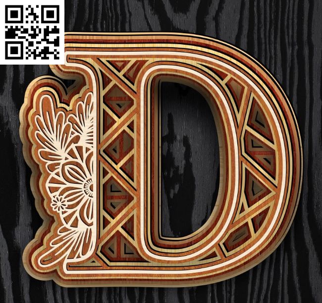 Layered flower D E0017136 file cdr and dxf free vector download for laser cut