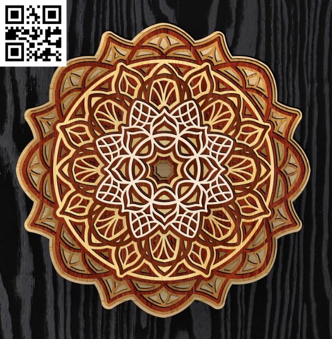 Layered mandala E0017140 file cdr and dxf free vector download for laser cut