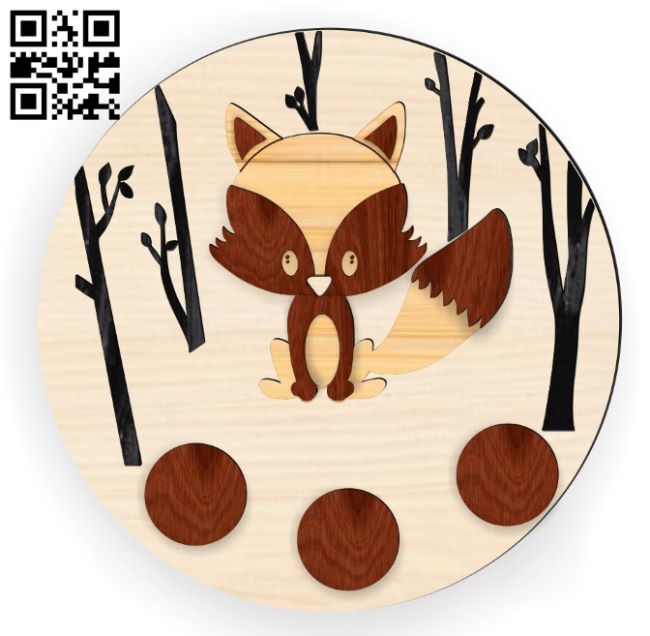 Little fox E0017243 file cdr and dxf free vector download for laser cut