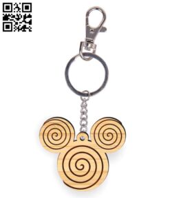 Mickey mouse keychain E0017198 file cdr and dxf free vector download for laser cut