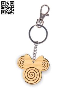 Minnie mouse keychain E0017197 file cdr and dxf free vector download for laser cut