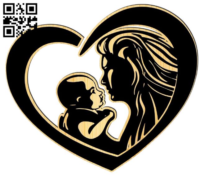 Motherhood E0017157 file cdr and dxf free vector download for laser cut plasma
