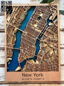 New York city E0017169 file cdr and dxf free vector download for laser cut