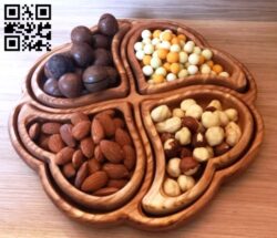Nuts tray E0017374 file cdr and dxf free vector download for cnc cut