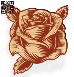 Rose E0017239 file cdr and dxf free vector download for laser engraving machine
