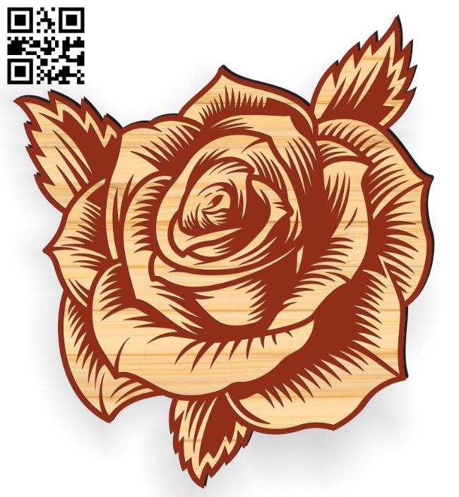 Rose E0017240 file cdr and dxf free vector download for laser engraving machine