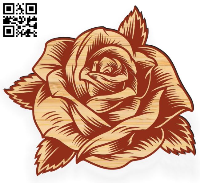 Rose E0017241 file cdr and dxf free vector download for laser engraving machine