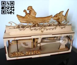 Shark Attack E0017281 cdr and dxf free vector download for laser cut