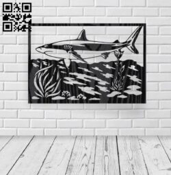 Shark panel E0017219 file cdr and dxf free vector download for laser cut plasma