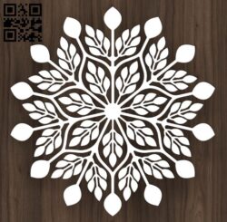 Snowflake E0017170 file cdr and dxf free vector download for laser cut
