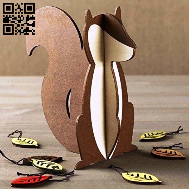 Squirrel E0017371 file cdr and dxf free vector download for laser cut
