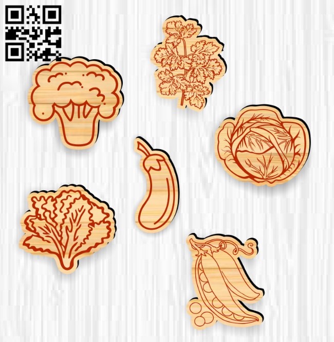Vegetable E0017390 file cdr and dxf free vector download for laser cut