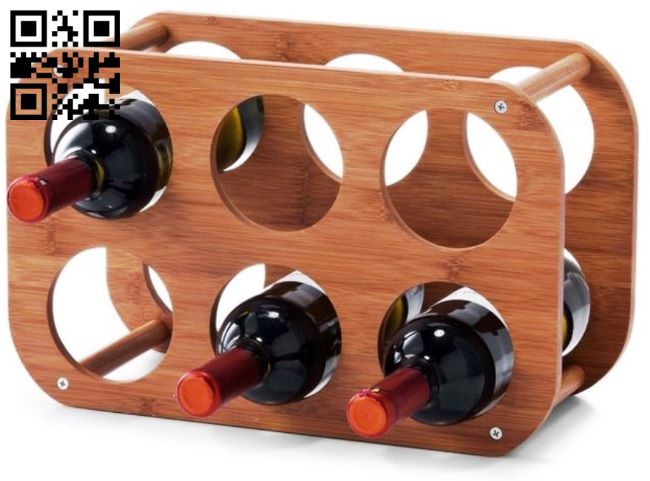Wine rack E00173177 cdr and dxf free vector download for laser cut