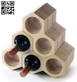 Wine rack E0017318 cdr and dxf free vector download for laser cut