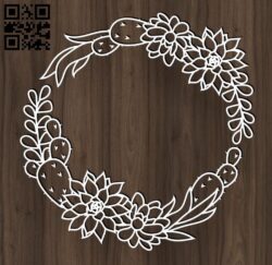 Wreath E0017173 file cdr and dxf free vector download for laser cut plasma