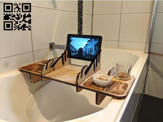 Bath caddy E0017545 file cdr and dxf free vector download for laser cut