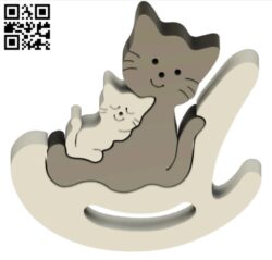 Cats E0017437 file cdr and dxf free vector download for cnc cut