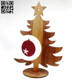 Christmas tree E0017430 file cdr and dxf free vector download for laser cut