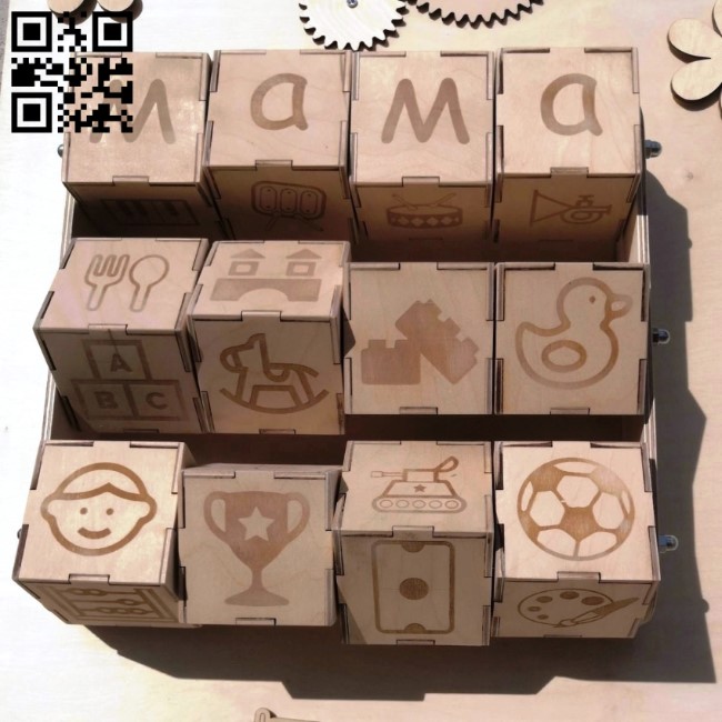 Cubes E0017509 file cdr and dxf free vector download for laser cut