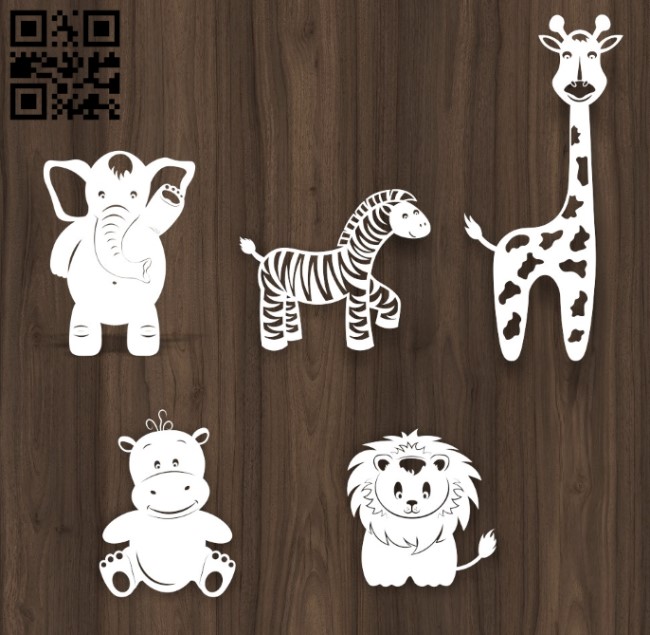 Cute animals E0017439 file cdr and dxf free vector download for laser cut plasma