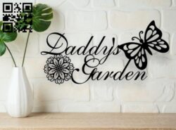 Daddy’s Garden E0017448 file cdr and dxf free vector download for laser cut plasma