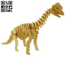 Dinosaur 3D puzzle E0017522 file cdr and dxf free vector download for laser cut plasma