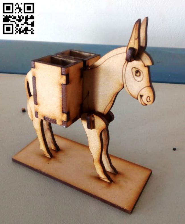 Donkey cutlery holder E0017604 file cdr and dxf free vector download for laser cut