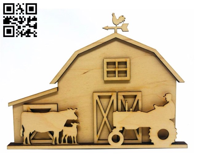 Farm E0017420 file cdr and dxf free vector download for laser cut