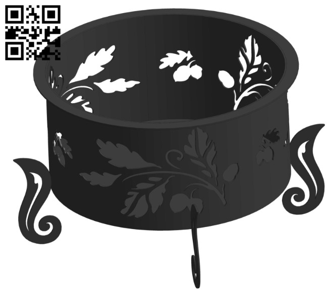 Fire bowl E0017436 file cdr and dxf free vector download for laser cut plasma