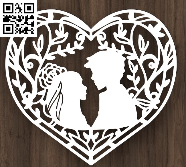 Heart E0017455 file cdr and dxf free vector download for laser cut plasma