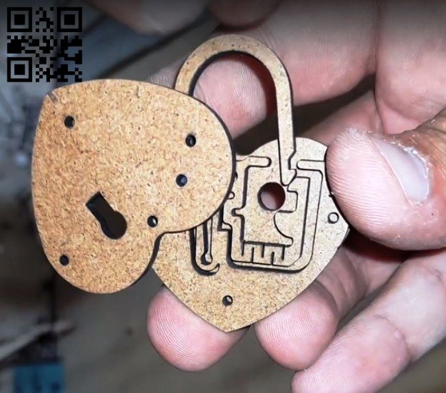 Heart lock E0017552 file cdr and dxf free vector download for laser cut