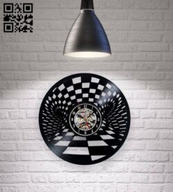 Illusion clock E0017550 file cdr and dxf free vector download for cnc cut