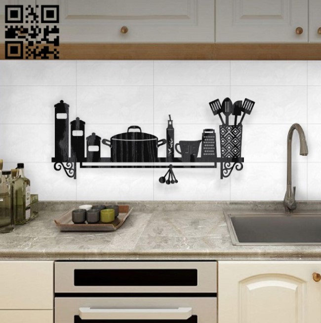 Kitchen decoration E0017425 file cdr and dxf free vector download for laser cut plasma