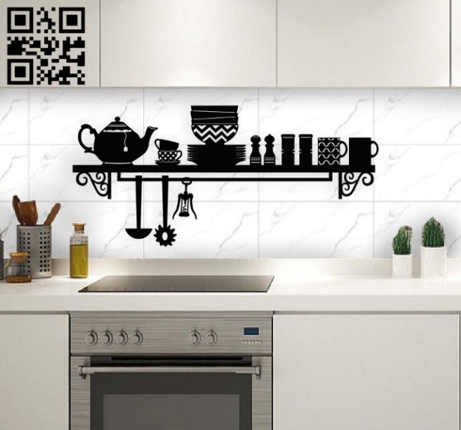 Kitchen decoration E0017426 file cdr and dxf free vector download for laser cut plasma