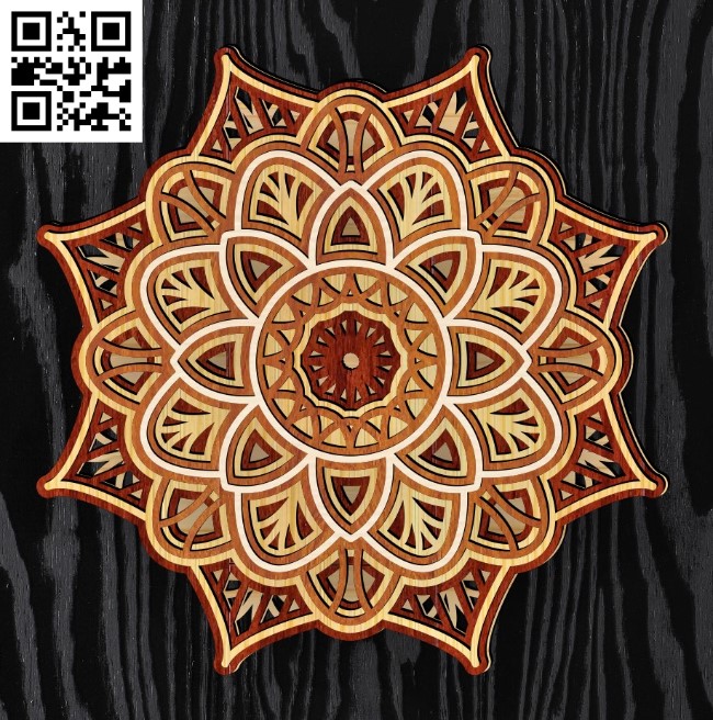 Layered mandala E0017442 file cdr and dxf free vector download for laser cut