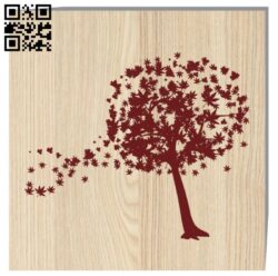 Maple tree E0017536 file cdr and dxf free vector download for laser engraving machine
